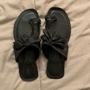 Topshop Black Tassel Gladiator Sandal